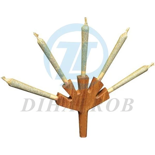 Pre-Roll Raw Natural Smoking Pipe Hand Wood Bifurcated Tube
